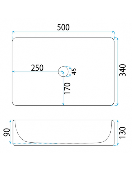 håndvask vask bordmonteret bordplade keramik badeværelse hvid