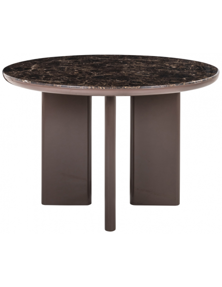 rundt spisebord 120 marmor design brun runde marmorlook