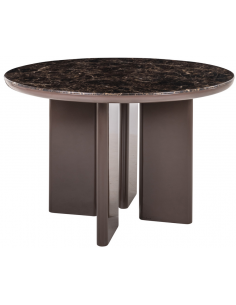 rundt spisebord 120 marmor design brun runde marmorlook