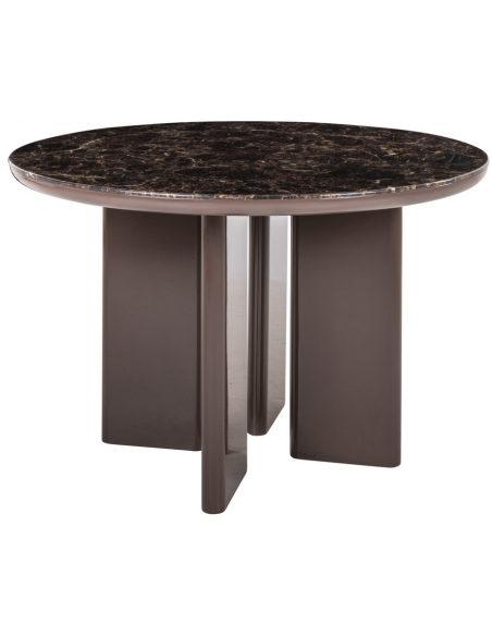rundt spisebord 120 marmor design brun runde marmorlook