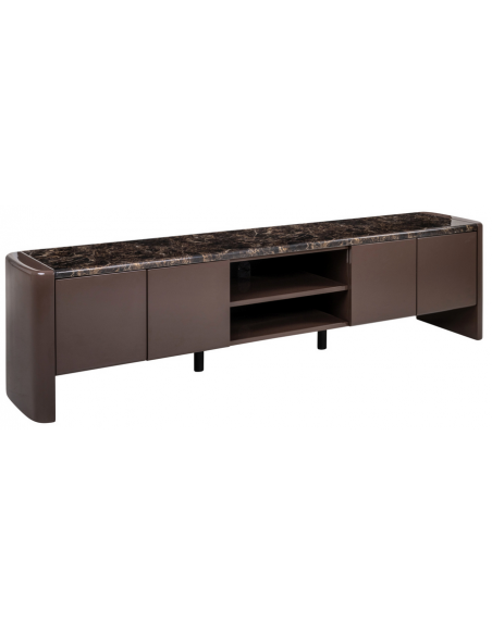 Tvbord moderne design brun marmor