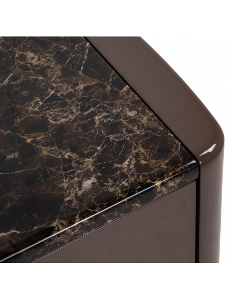 Tvbord moderne design brun marmor