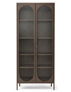 vitrineskab vitrine skab design moderne brun køkkenskab alrum opbevaring stue