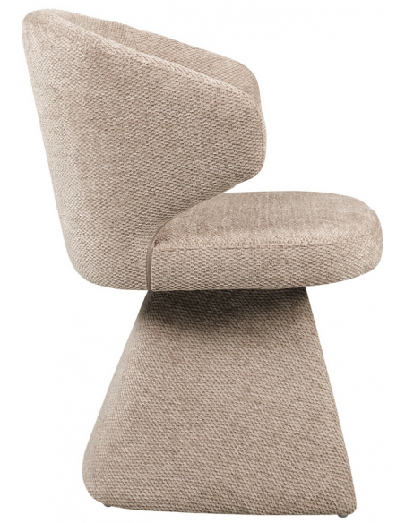 spisebordsstol armlæn stof moderne brun design