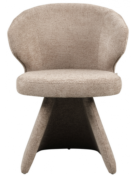 spisebordsstol armlæn stof moderne brun design