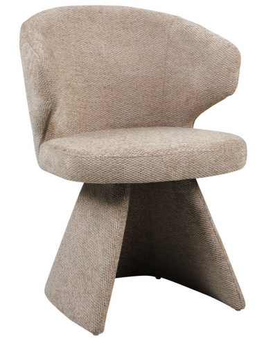 spisebordsstol armlæn stof moderne brun design