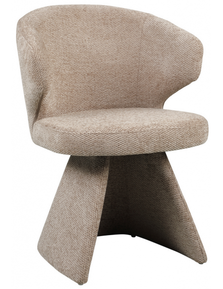 spisebordsstol armlæn stof moderne brun design