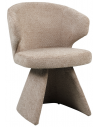 ZENITH Spisebordsstol med armlæn i chenille H81,5 cm - Mokka