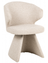 ZENITH Spisebordsstol med armlæn i chenille H81,5 cm - Biscotti
