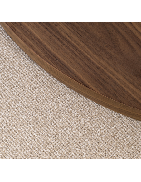 rundt sofabord valnød træ design moderne stort