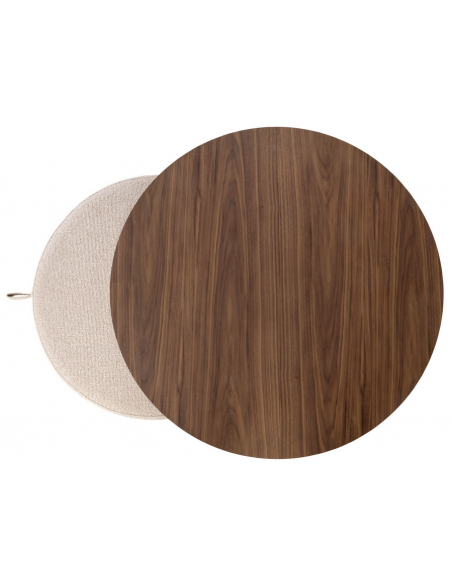 rundt sofabord valnød træ design moderne stort