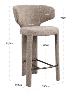 moderne barstol stof design køkkenø høj køkken 2