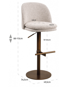 moderne barstol stof design køkkenø høj køkken 2