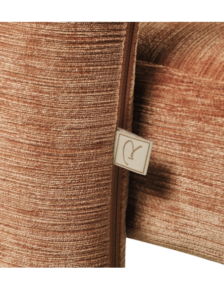 spisebordsstol med armlæn stof tekstil brun rødbrun mokka design moderne