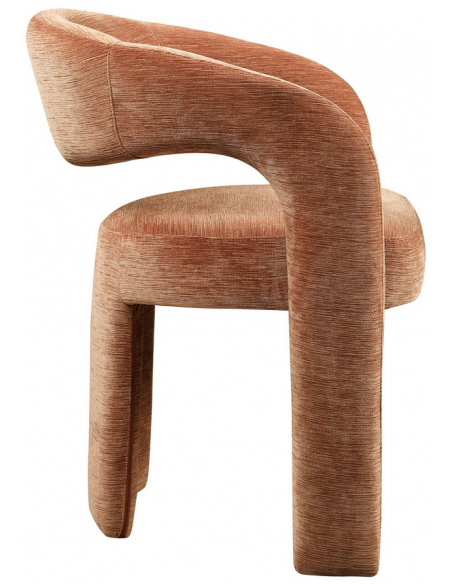 spisebordsstol med armlæn stof tekstil brun rødbrun mokka design moderne