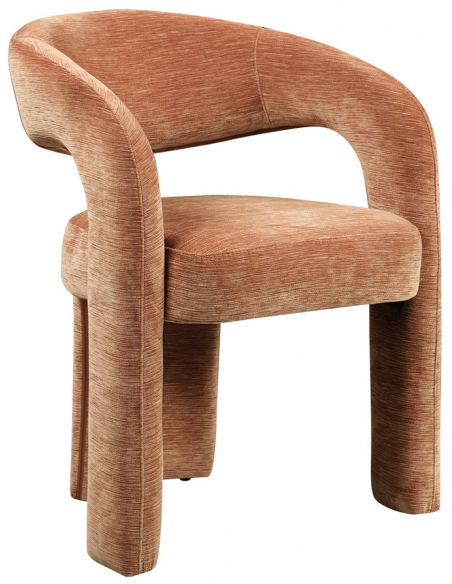 spisebordsstol med armlæn stof tekstil brun rødbrun mokka design moderne