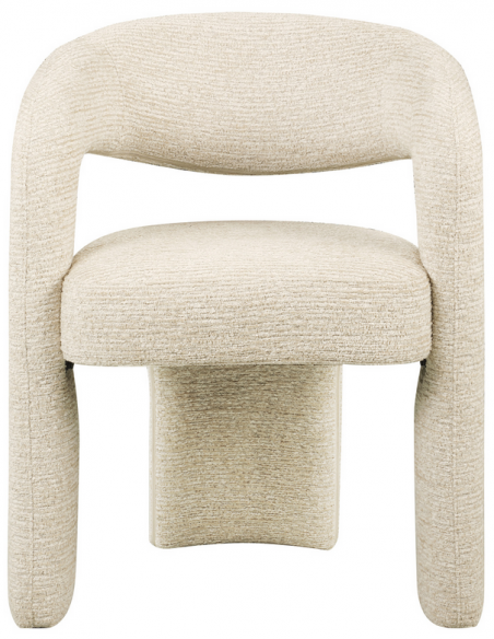 spisebordsstol med armlæn stof tekstil beige natur design moderne