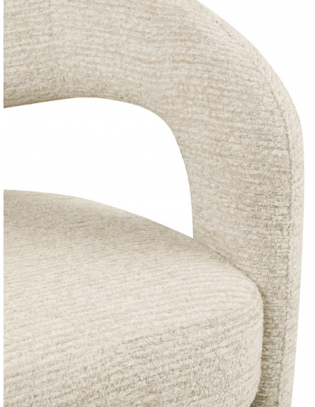 spisebordsstol med armlæn stof tekstil beige natur design moderne