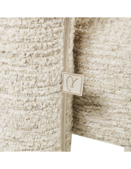 spisebordsstol med armlæn stof tekstil beige natur design moderne