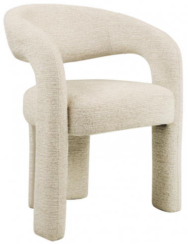 spisebordsstol med armlæn stof tekstil beige natur design moderne