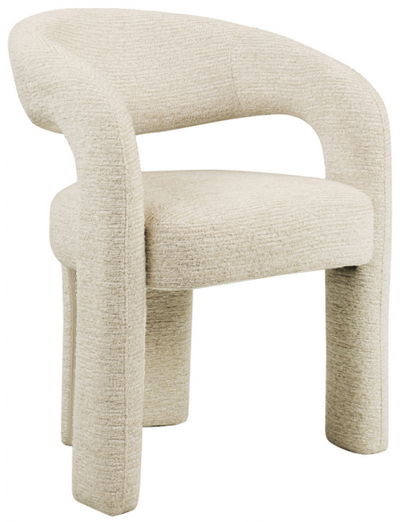 spisebordsstol med armlæn stof tekstil beige natur design moderne