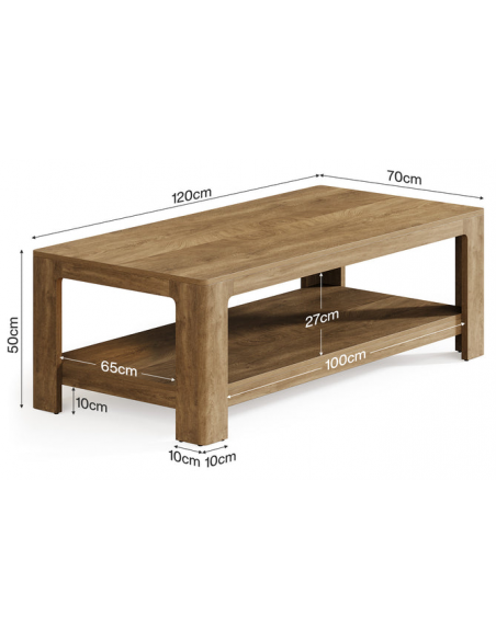 sofabord træ moderne design indretning opbevaring hylde