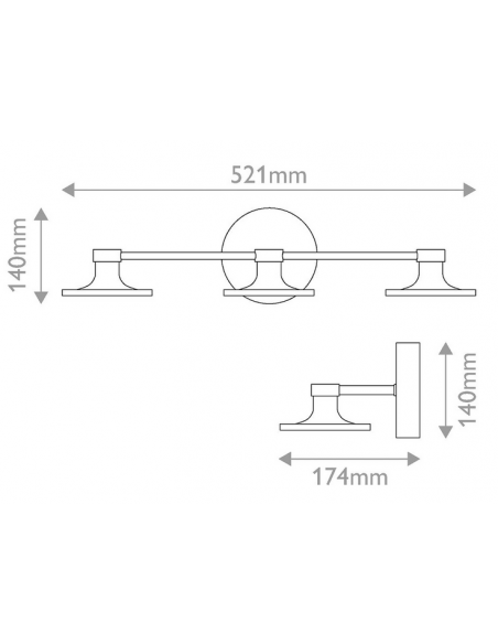 væglampe badeværelseslampe moderne design led soveværelse spejl