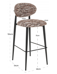 moderne barstol stof design køkkenø høj køkken 2