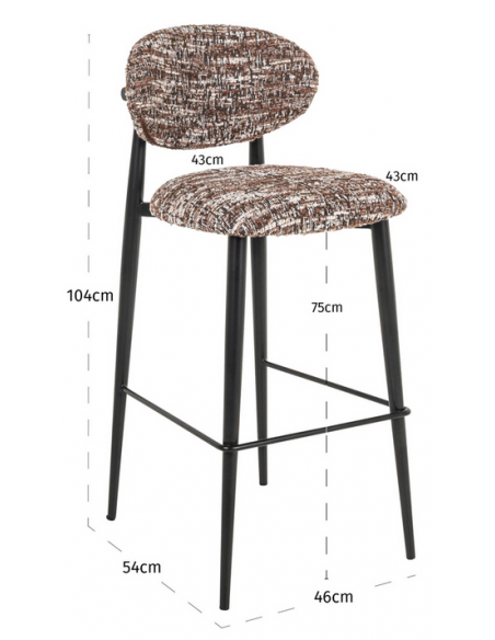 moderne barstol stof design køkkenø høj køkken