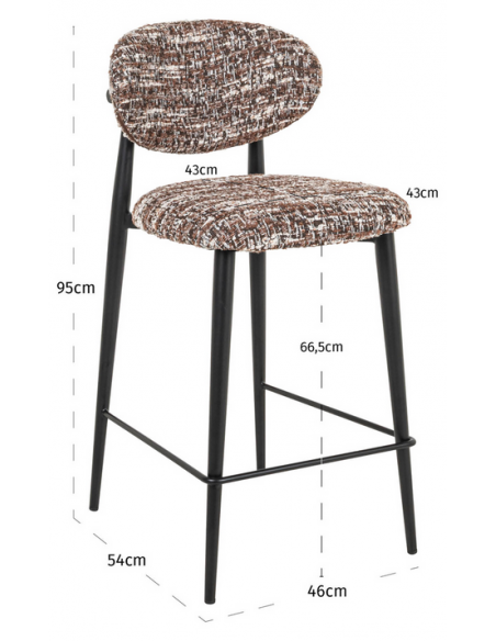 moderne barstol stof design køkkenø høj køkken