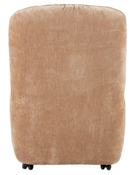 spisebordsstol hjul beige moderne stof design drejbar drejefunktion