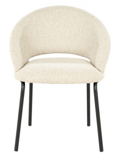 spisebordsstol moderne stof design beige bouclé 2