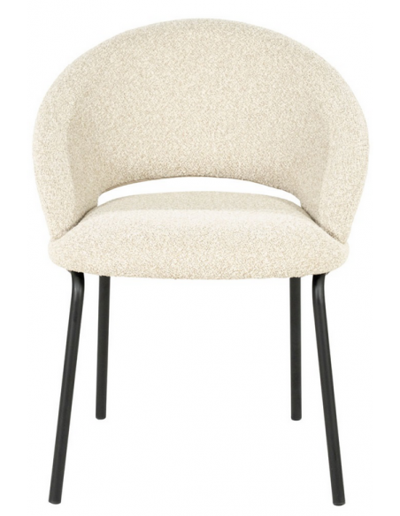 spisebordsstol moderne stof design beige bouclé