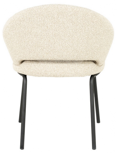 spisebordsstol moderne stof design beige bouclé