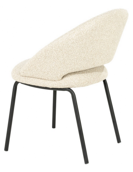 spisebordsstol moderne stof design beige bouclé