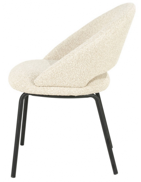 spisebordsstol moderne stof design beige bouclé