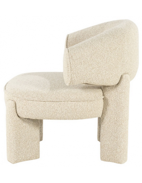 lænestol loungestol moderne nordisk design skandinavisk retro stof beige