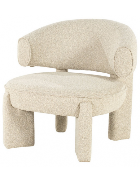 lænestol loungestol moderne nordisk design skandinavisk retro stof beige