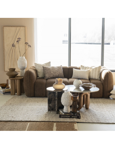 sofa 3 personer moderne nordisk design skandinavisk retro gammeldags stof