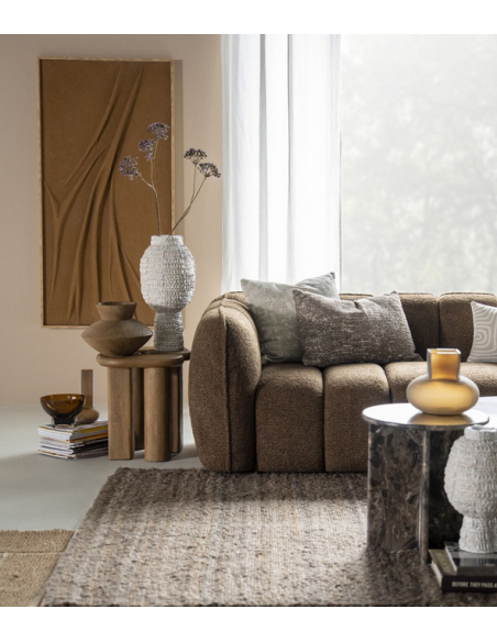 sofa 3 personer moderne nordisk design skandinavisk retro gammeldags stof