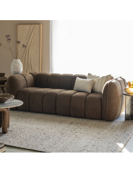 sofa 3 personer moderne nordisk design skandinavisk retro gammeldags stof