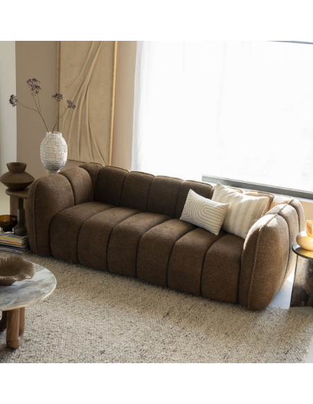 sofa 3 personer moderne nordisk design skandinavisk retro gammeldags stof