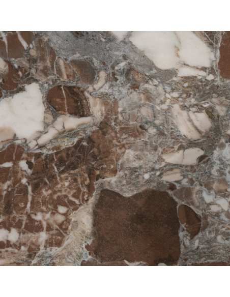 Spisebord rundt keramik marmor brun moderne design 120