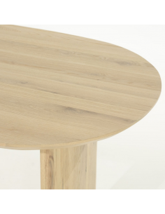 Ovalt spisebord aflangt eg egetræ træ moderne design køkken alrum stuebord 2