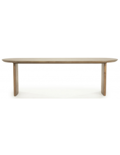 Ovalt spisebord aflangt eg egetræ træ moderne design køkken alrum stuebord