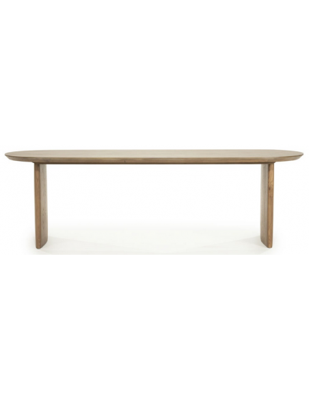 Ovalt spisebord aflangt eg egetræ træ moderne design køkken alrum stuebord