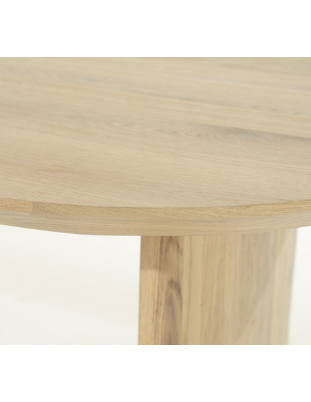 Ovalt spisebord aflangt eg egetræ træ moderne design køkken alrum stuebord