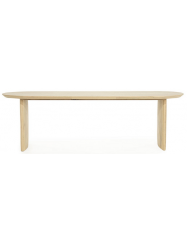 Ovalt spisebord aflangt eg egetræ træ moderne design køkken alrum stuebord