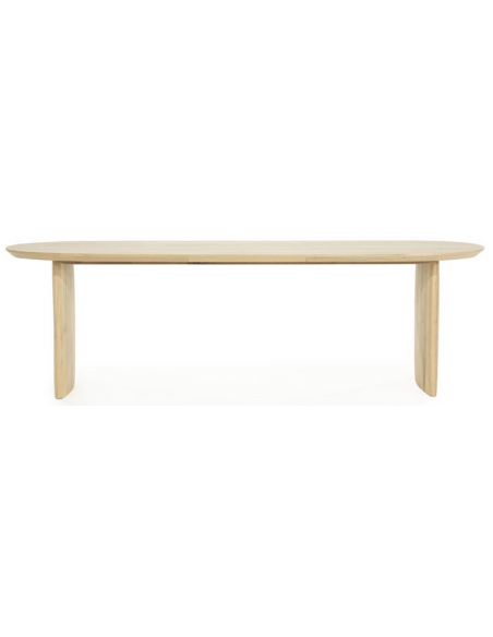 Ovalt spisebord aflangt eg egetræ træ moderne design køkken alrum stuebord