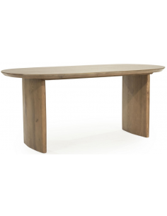 Ovalt spisebord aflangt eg egetræ træ moderne design køkken alrum stuebord 2